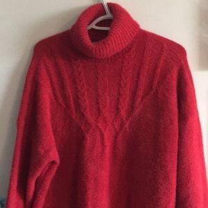 Woman’s Red, Extremely Soft Turtle Neck